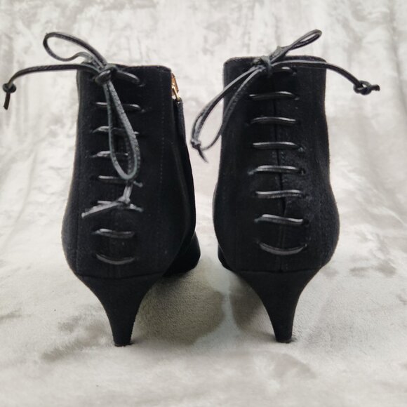 GRIGIARANCIO Suede Booties Black Made in Italy Size EU 39 - Picture 1 of 11